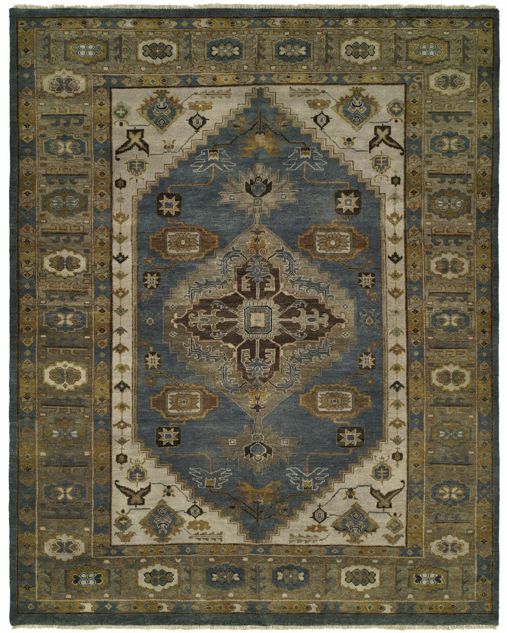 Artisan Slate Blue Traditional Rug – Santa Fe Rugs