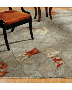 Barcelo Greige / Slate Abstract Contemporary Rug