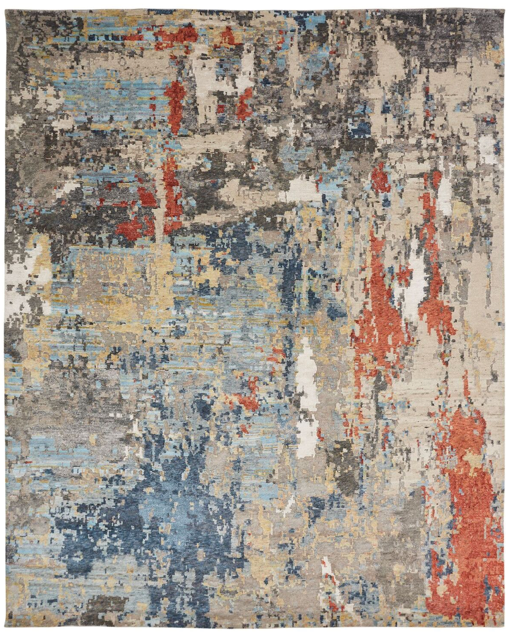 Zafra Multi Modern Abstract Rug – Santa Fe Rugs