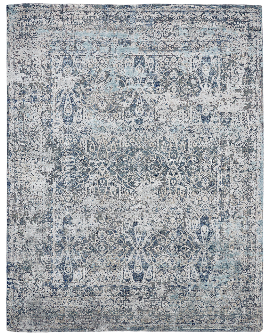 Solano Antique Blues / Greys Modern Rug – Santa Fe Rugs