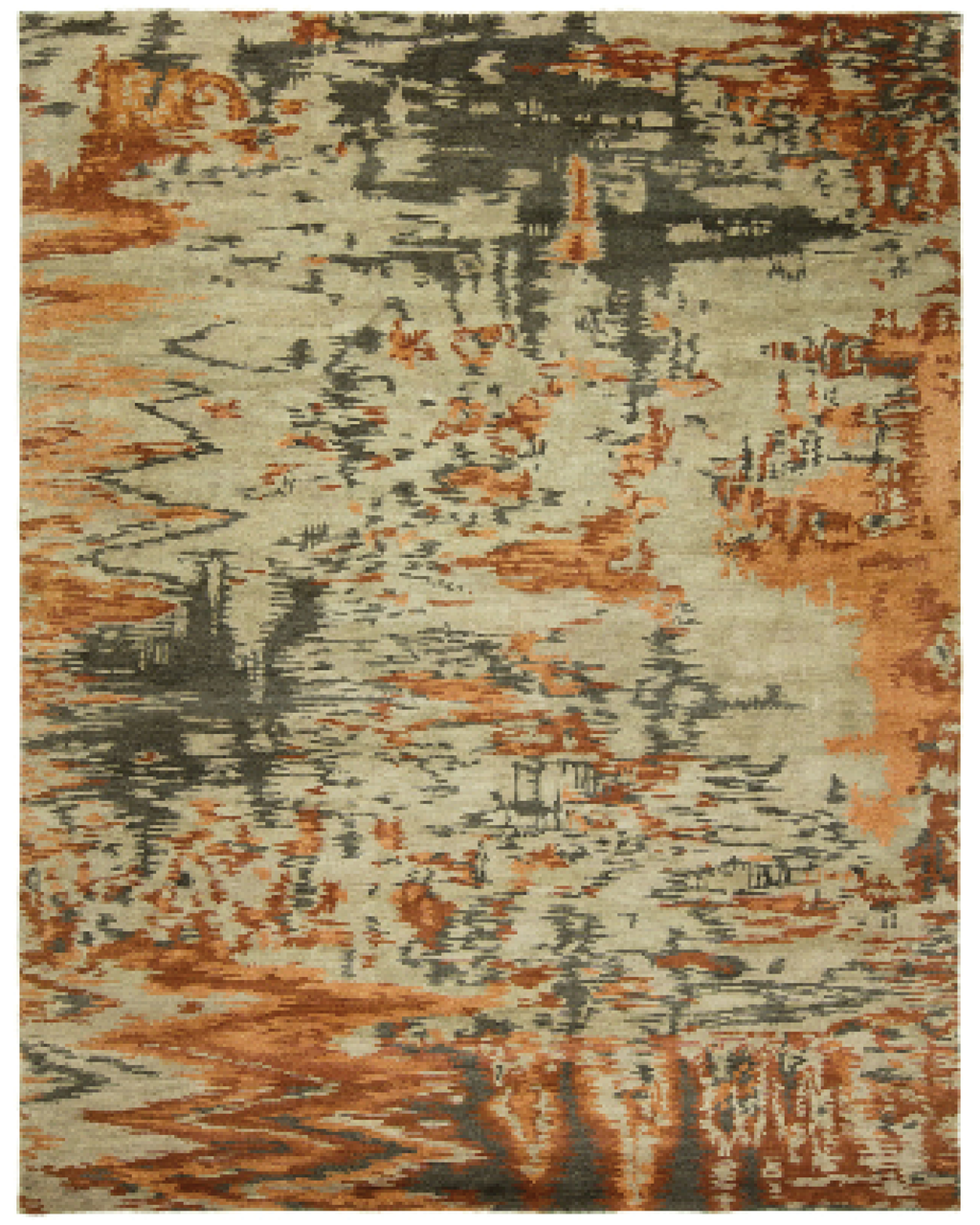Natori Dynasty Modern Rug - Mirage Burnt Orange – Santa Fe Rugs